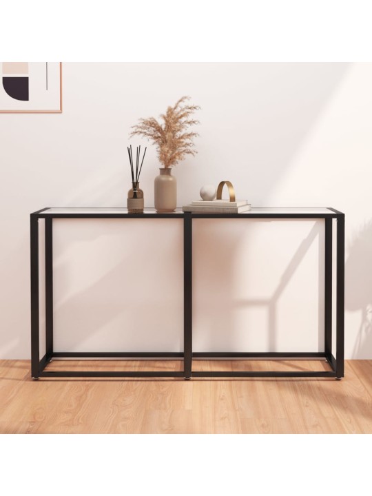 Konsoles galdiņš, 140x35x75,5 cm, caurspīdīgs rūdīts stikls