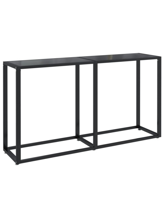 Konsoles galdiņš, melns, 140x35x75,5 cm, rūdīts stikls