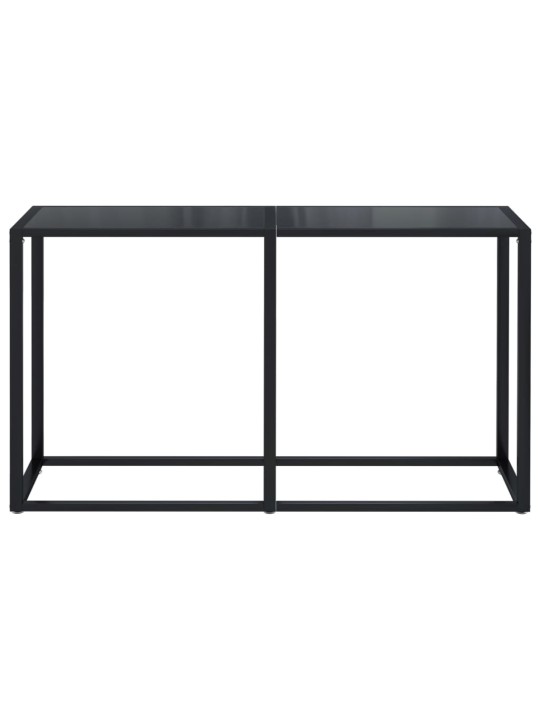 Konsoles galdiņš, melns, 140x35x75,5 cm, rūdīts stikls
