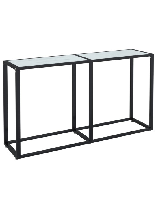 Konsoles galdiņš, marmora raksts, 140x35x75,5 cm, rūdīts stikls