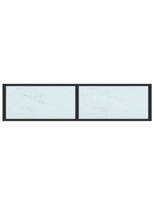 Konsoles galdiņš, marmora raksts, 140x35x75,5 cm, rūdīts stikls