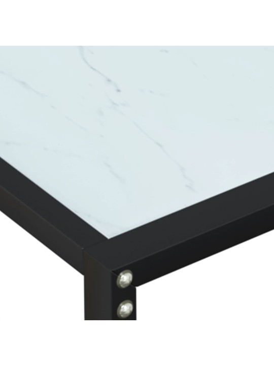 Konsoles galdiņš, marmora raksts, 140x35x75,5 cm, rūdīts stikls