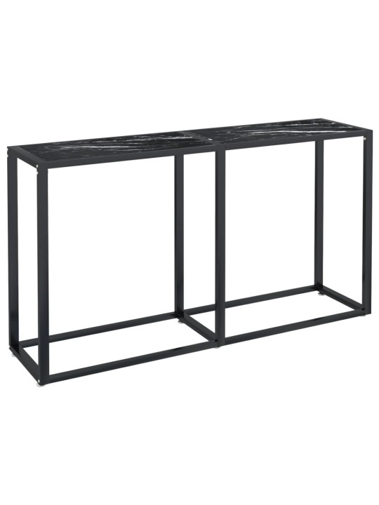 Konsoles galdiņš, marmora raksts, 140x35x75,5 cm, rūdīts stikls