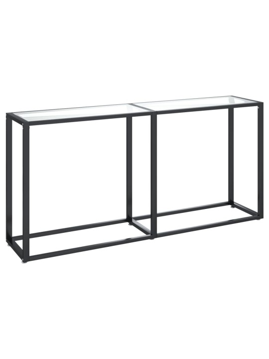 Konsoles galdiņš, 160x35x75,5 cm, caurspīdīgs rūdīts stikls