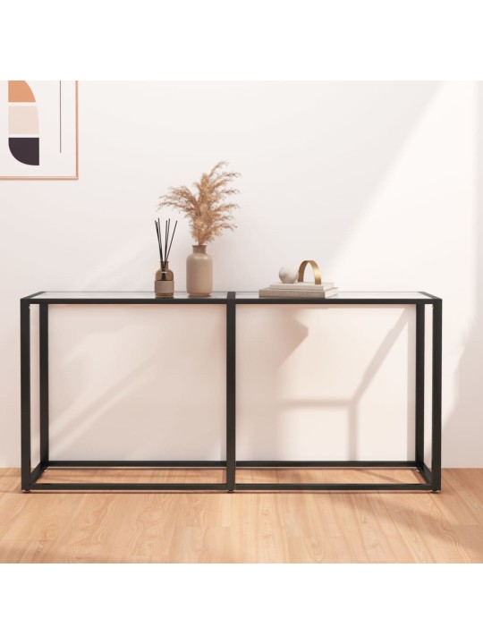 Konsoles galdiņš, 160x35x75,5 cm, caurspīdīgs rūdīts stikls