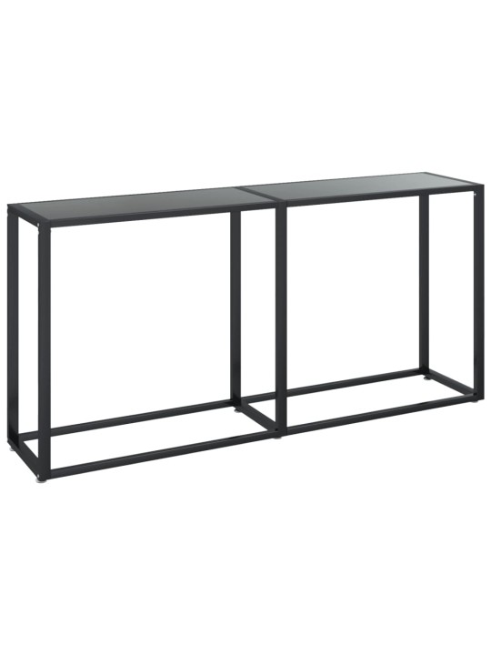 Konsoles galdiņš, melns, 160x35x75,5 cm, rūdīts stikls