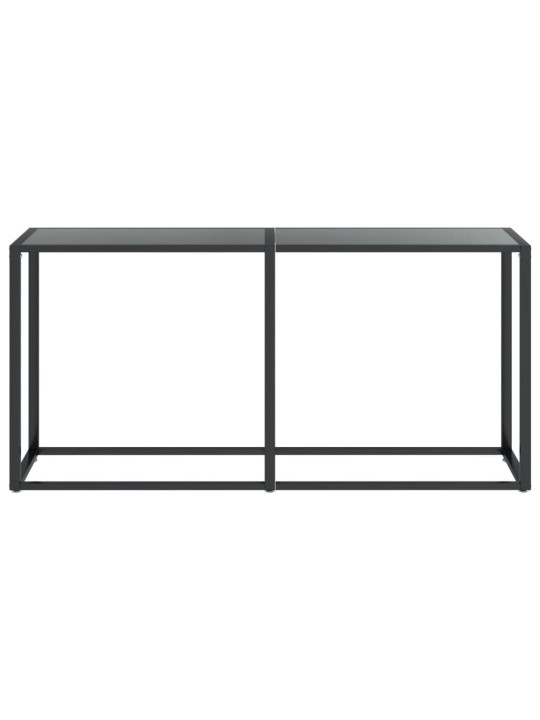 Konsoles galdiņš, melns, 160x35x75,5 cm, rūdīts stikls