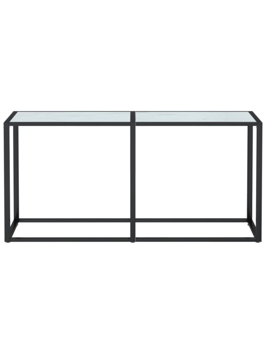 Konsoles galdiņš, marmora raksts, 160x35x75,5 cm, rūdīts stikls