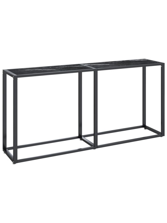 Konsoles galdiņš, marmora raksts, 160x35x75,5 cm, rūdīts stikls
