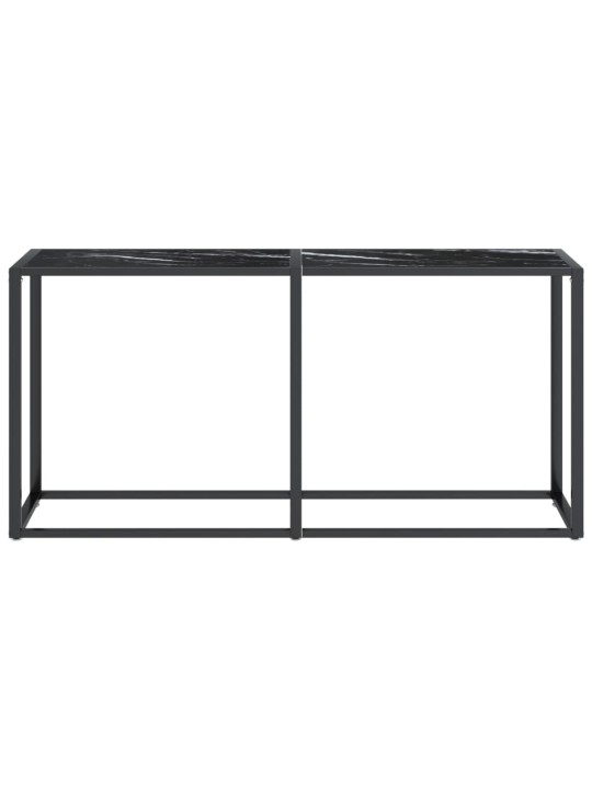 Konsoles galdiņš, marmora raksts, 160x35x75,5 cm, rūdīts stikls