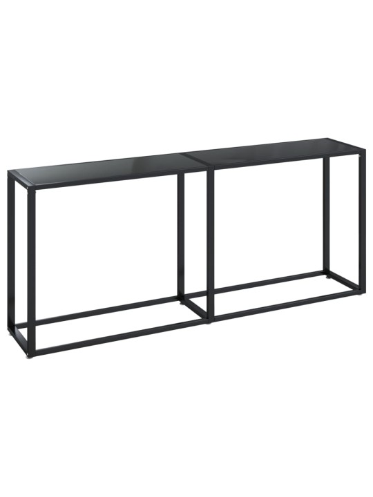 Konsoles galdiņš, melns, 180x35x75,5 cm, rūdīts stikls