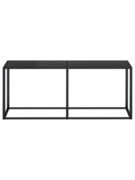 Konsoles galdiņš, melns, 180x35x75,5 cm, rūdīts stikls