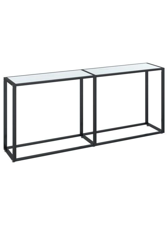 Konsoles galdiņš, marmora raksts, 180x35x75,5 cm, rūdīts stikls