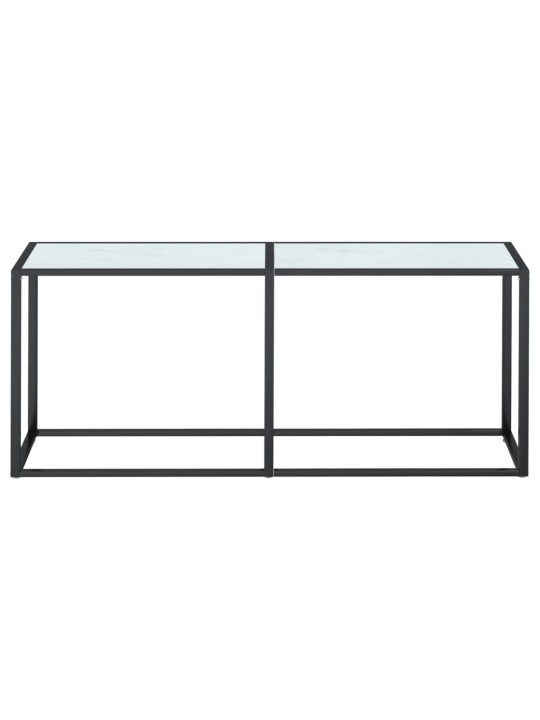 Konsoles galdiņš, marmora raksts, 180x35x75,5 cm, rūdīts stikls
