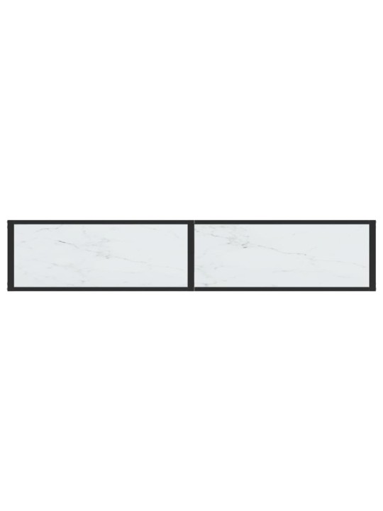 Konsoles galdiņš, marmora raksts, 180x35x75,5 cm, rūdīts stikls