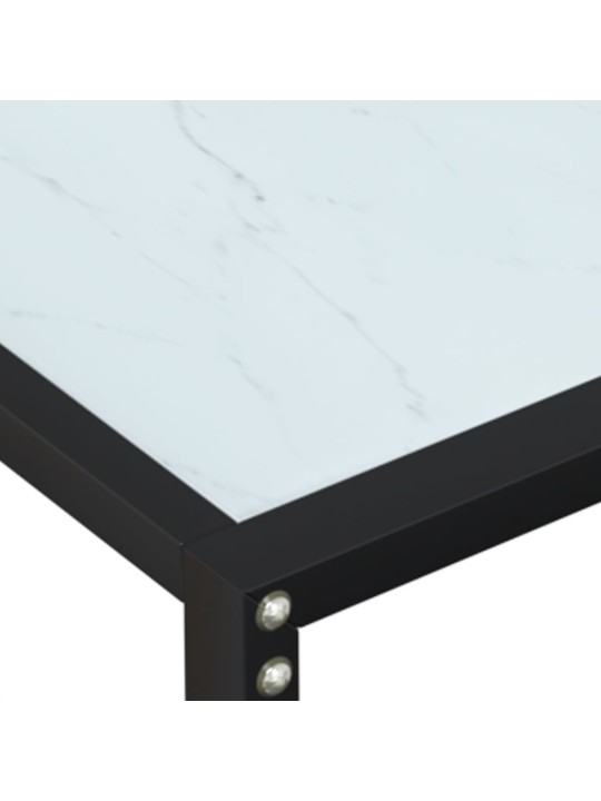 Konsoles galdiņš, marmora raksts, 180x35x75,5 cm, rūdīts stikls