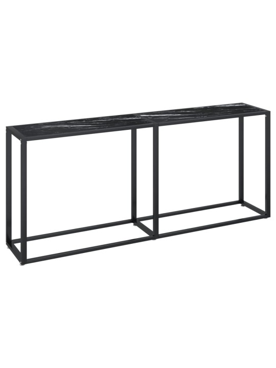 Konsoles galdiņš, marmora raksts, 180x35x75,5 cm, rūdīts stikls