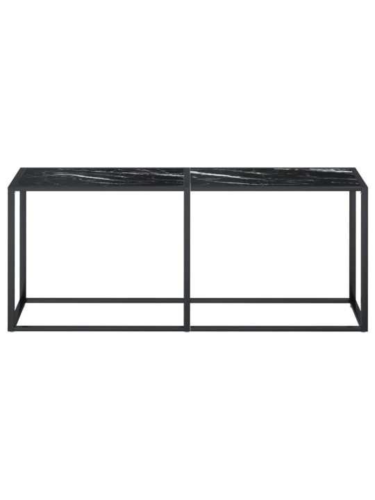 Konsoles galdiņš, marmora raksts, 180x35x75,5 cm, rūdīts stikls