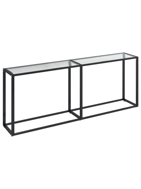 Konsoles galdiņš, 200x35x75,5 cm, caurspīdīgs rūdīts stikls