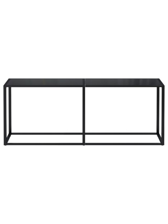 Konsoles galdiņš, melns, 200x35x75,5 cm, rūdīts stikls
