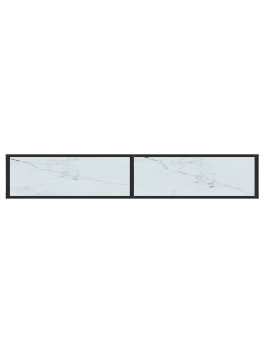 Konsoles galdiņš, marmora raksts, 200x35x75,5 cm, rūdīts stikls