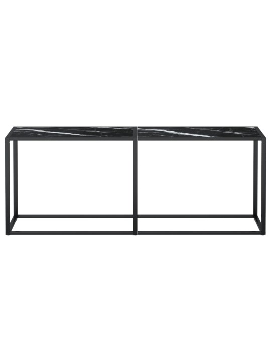 Konsoles galdiņš, marmora raksts, 200x35x75,5 cm, rūdīts stikls