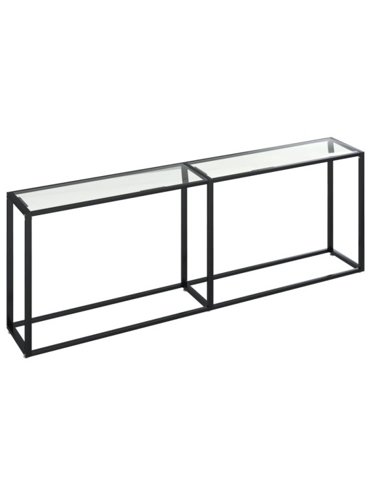 Konsoles galdiņš, 220x35x75,5 cm, caurspīdīgs rūdīts stikls