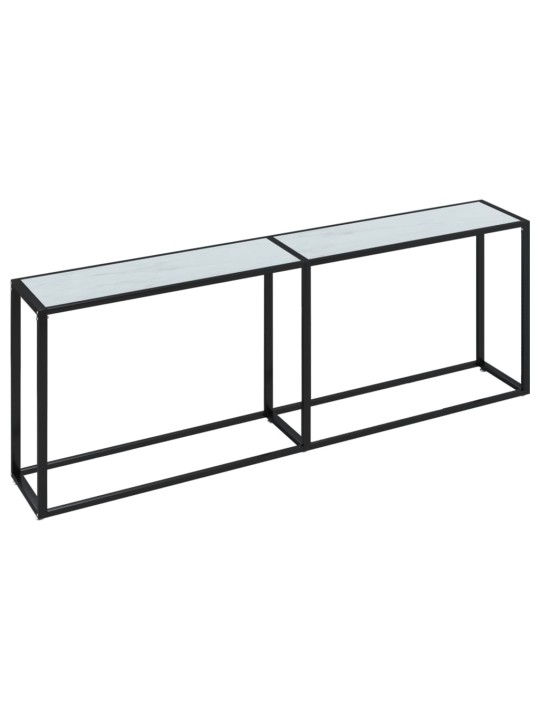 Konsoles galdiņš, marmora raksts, 220x35x75,5 cm, rūdīts stikls