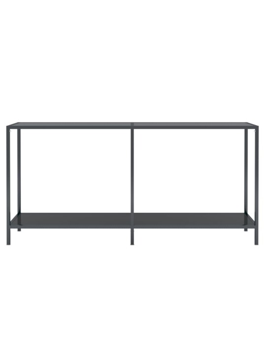 Konsoles galdiņš, 160x35x75,5 cm, rūdīts stikls, melns