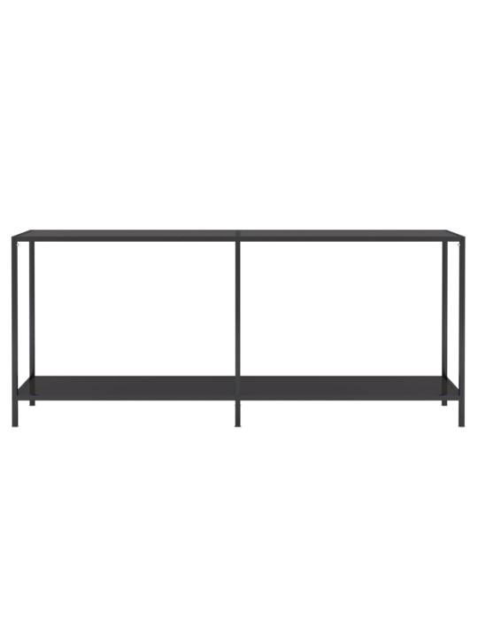 Konsoles galdiņš, 180x35x75,5 cm, rūdīts stikls, melns