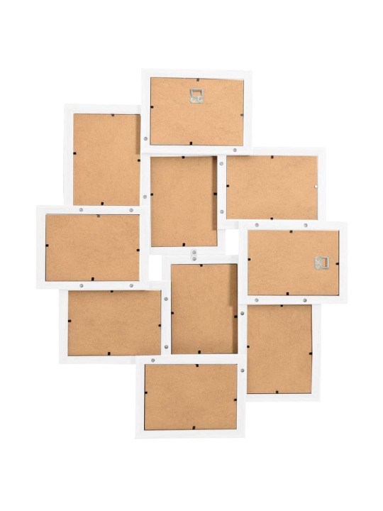Kolāžas foto rāmis, 10x(10x15 cm) attēliem, balts mdf