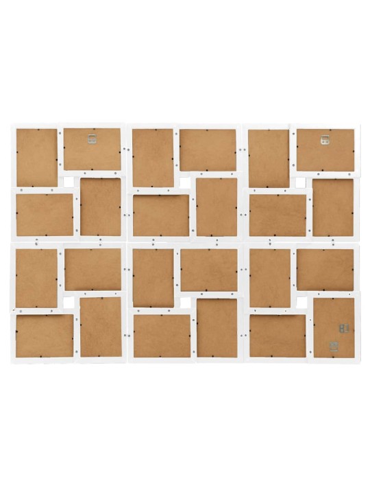 Kolāžas foto rāmis, 24x(13x18 cm) attēliem, balts mdf