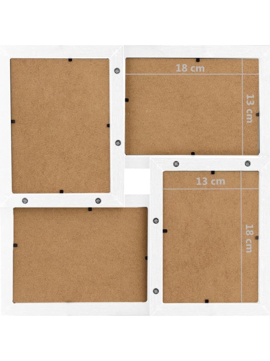 Kolāžas foto rāmis, 24x(13x18 cm) attēliem, balts mdf