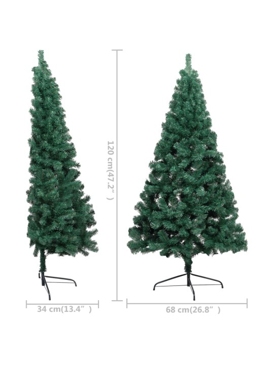 Izgaismota ziemassvētku egle ar rotājumiem, zaļa, 120 cm