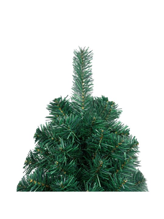 Izgaismota ziemassvētku egle ar rotājumiem, zaļa, 120 cm