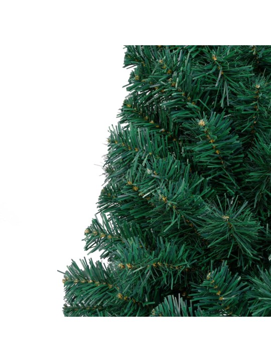Izgaismota ziemassvētku egle ar rotājumiem, zaļa, 120 cm