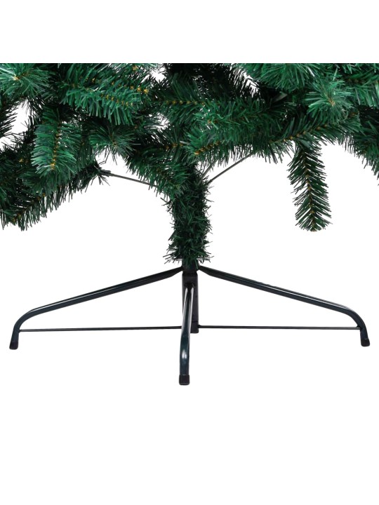 Izgaismota ziemassvētku egle ar rotājumiem, zaļa, 120 cm