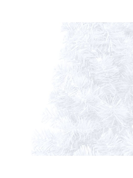 Izgaismota ziemassvētku egle ar rotājumiem, balta, 150 cm