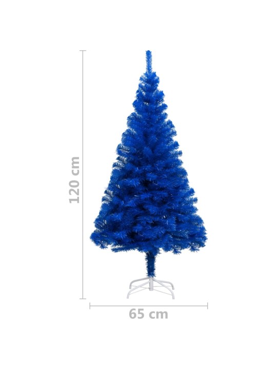Izgaismota mākslīgā ziemassvētku egle ar rotājumiem, 120cm, pvc