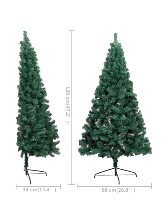Izgaismota ziemassvētku egle ar rotājumiem, zaļa, 120 cm
