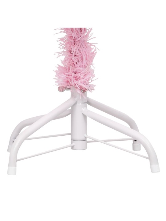 Izgaismota mākslīgā Ziemassvētku egle ar rotājumiem, 150cm, PVC