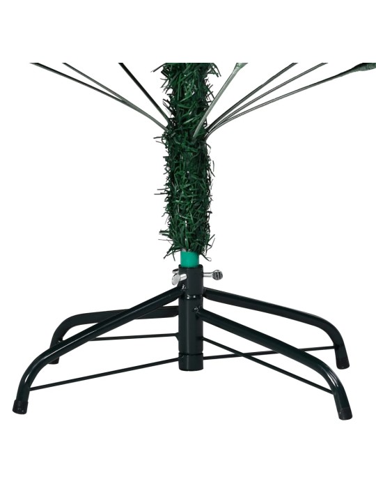 Izgaismota mākslīgā Ziemassvētku egle ar rotājumiem, 210cm, PVC