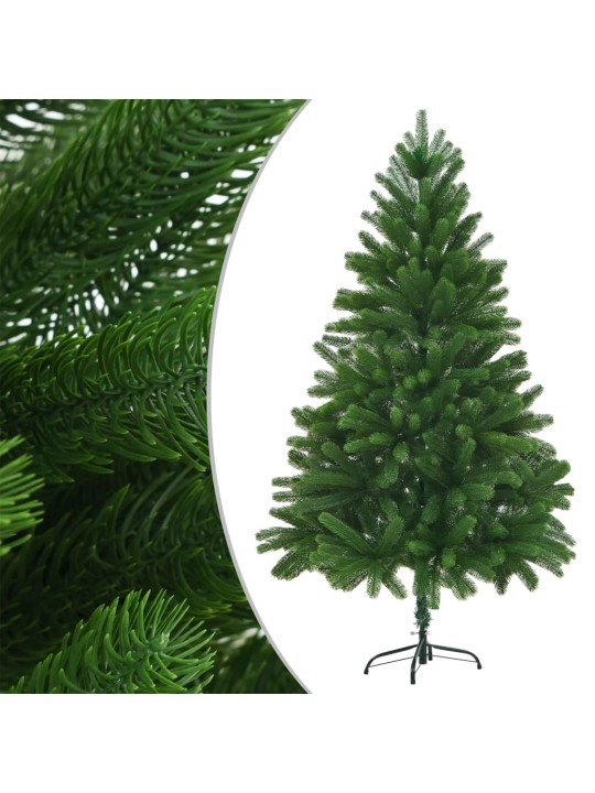 Izgaismota Ziemassvētku egle ar rotājumiem, zaļa, 210 cm