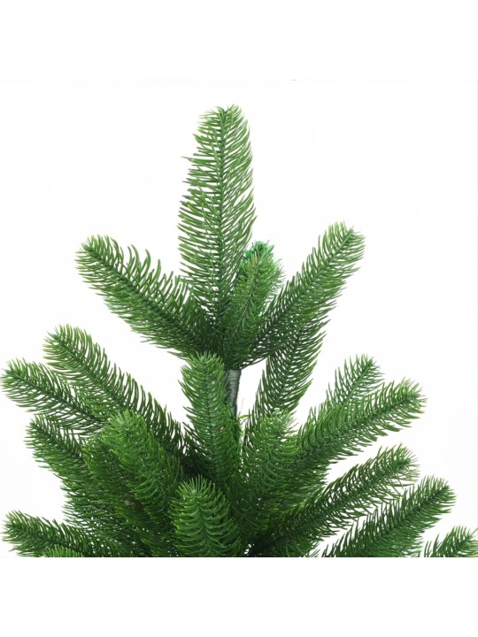 Izgaismota Ziemassvētku egle ar rotājumiem, zaļa, 210 cm