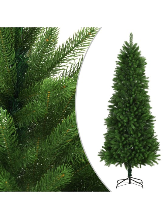 Izgaismota Ziemassvētku egle ar rotājumiem, zaļa, 240 cm