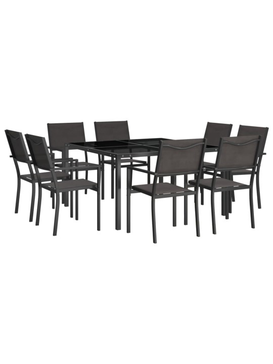 9-daļīgs dārza mēbeļu komplekts, tērauds