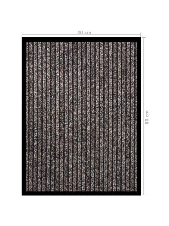 Durvju paklājs, svītrains, bēšs, 40x60 cm