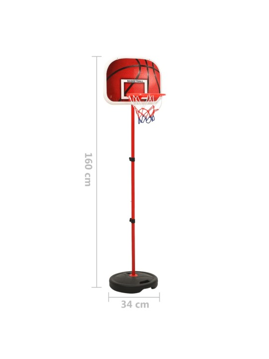 Bērnu basketbola komplekts, regulējams, 160 cm