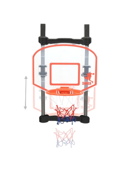 Bērnu basketbola komplekts, liekams pie durvīm, regulējams