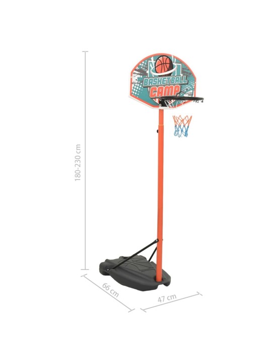 Basketbola komplekts, regulējams 180-230 cm, pārvietojams